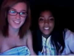 I'm teased by two dilettante legal-age young bimbos on webcam with fast flashes.
